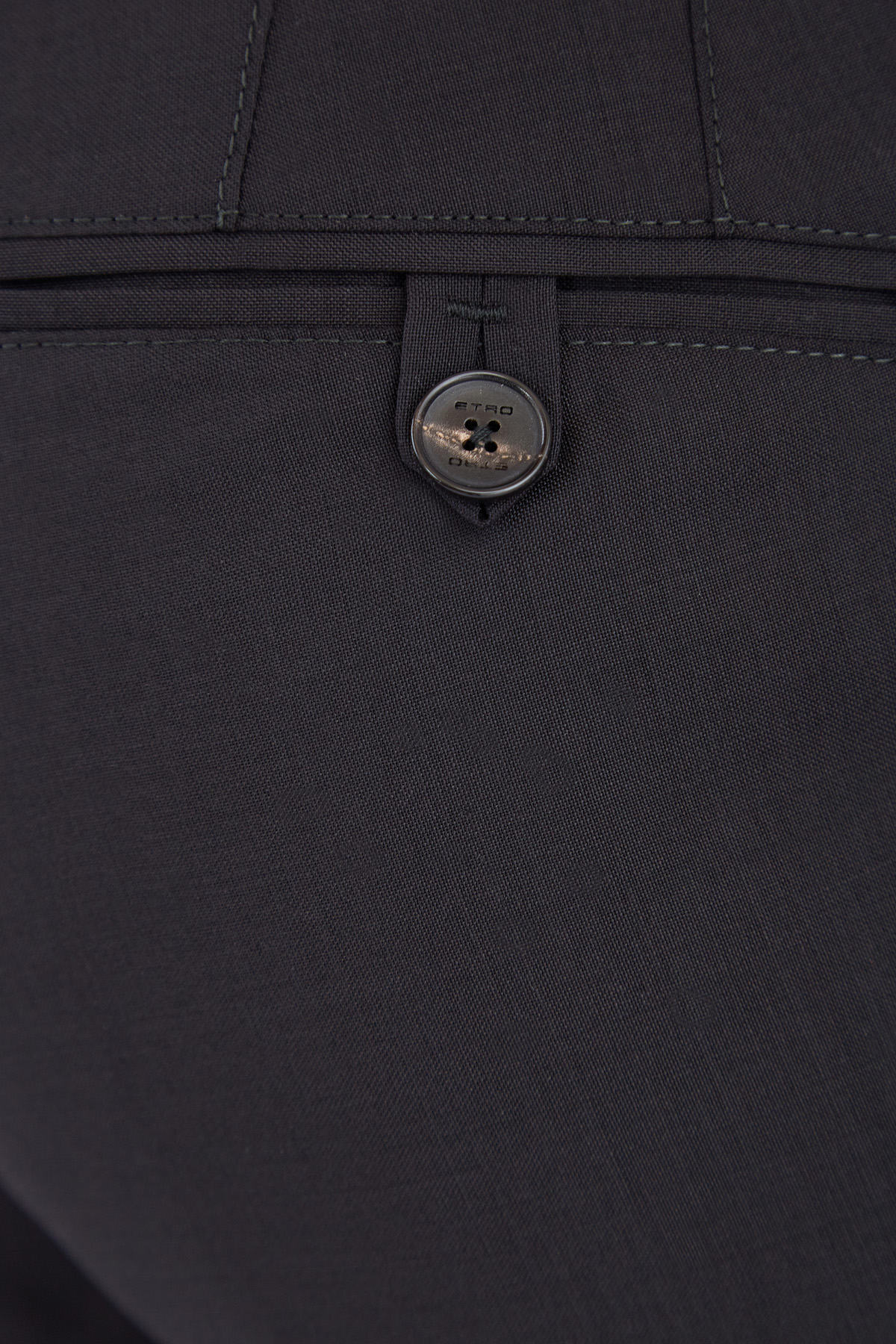 Шерстяные брюки в классическом стиле ETRO, цвет черный, размер 48 - фото 7