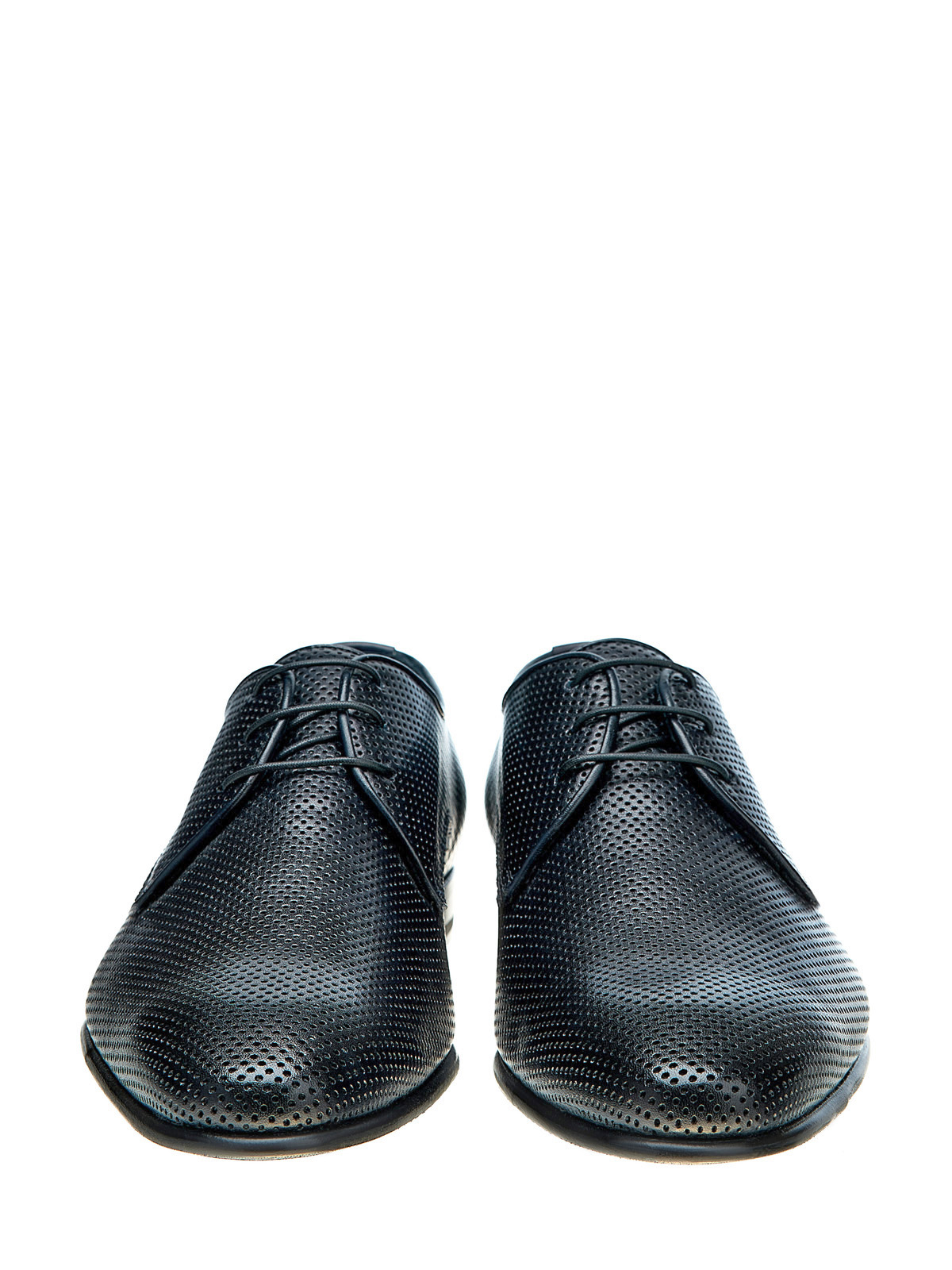 Туфли-дерби из гладкой кожи с перфорацией PELLETTIERI DI PARMA, цвет черный, размер 40;41;42 - фото 6