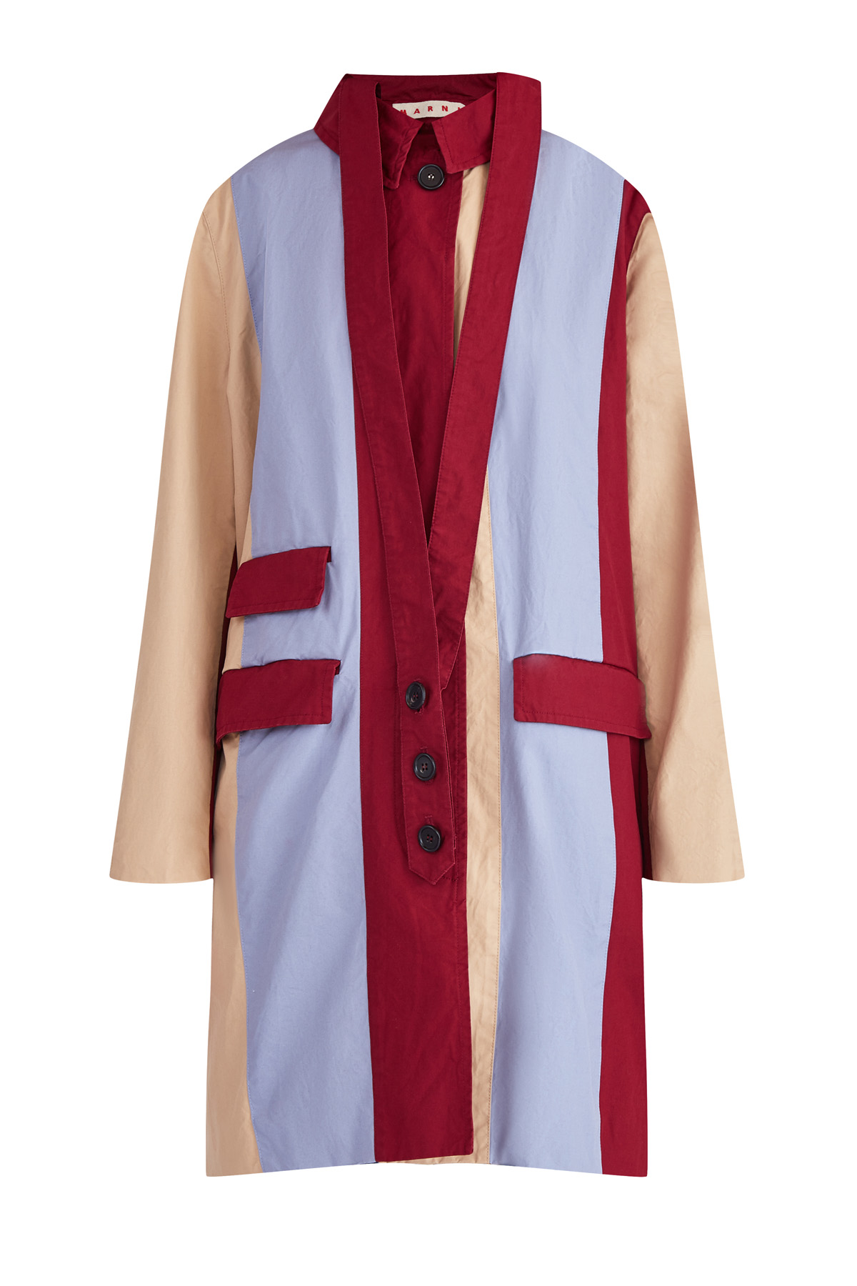 

Плащ свободного кроя из плотного хлопка в технике colorblock, Мульти, Плащ свободного кроя из плотного хлопка в технике colorblock