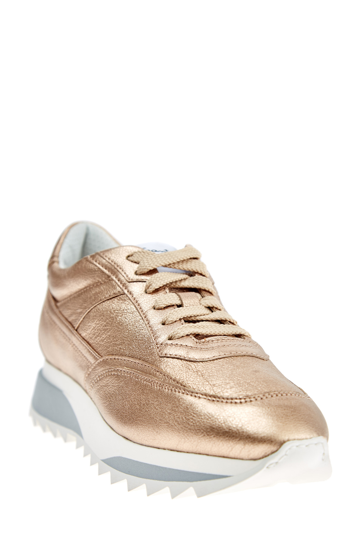 Кроссовки с металлизированной отделкой золотистого цвета SANTONI, размер 36.5;37 - фото 3