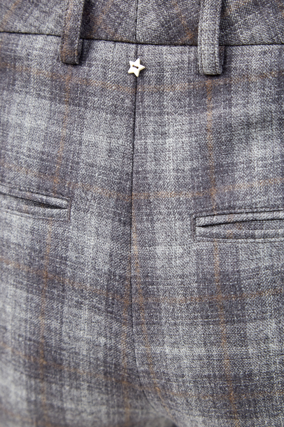 Укороченные брюки из шерстяной ткани в клетку LORENA ANTONIAZZI, цвет серый, размер 42;44;46;48;40 - фото 6