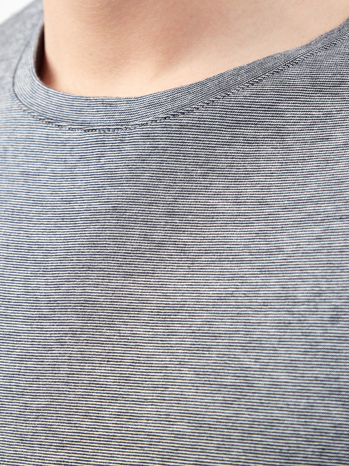 Хлопковая футболка с переплетением серых и белых волокон CUDGI, цвет серый, размер L;XL;2XL;4XL;5XL - фото 5