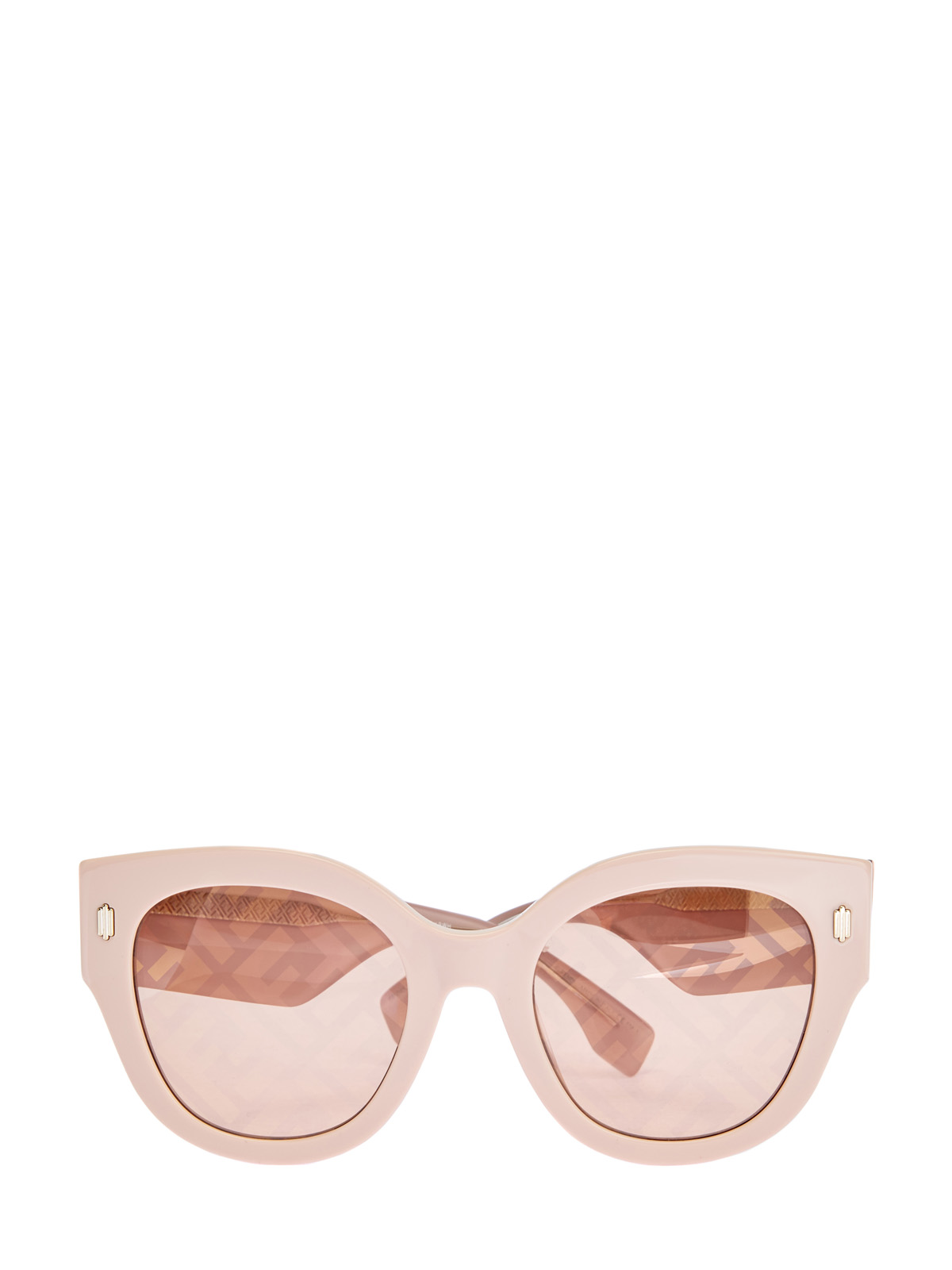 Солнцезащитные очки с принтом Logo FF на линзе FENDI (sunglasses), цвет розовый, размер S;M;L - фото 1
