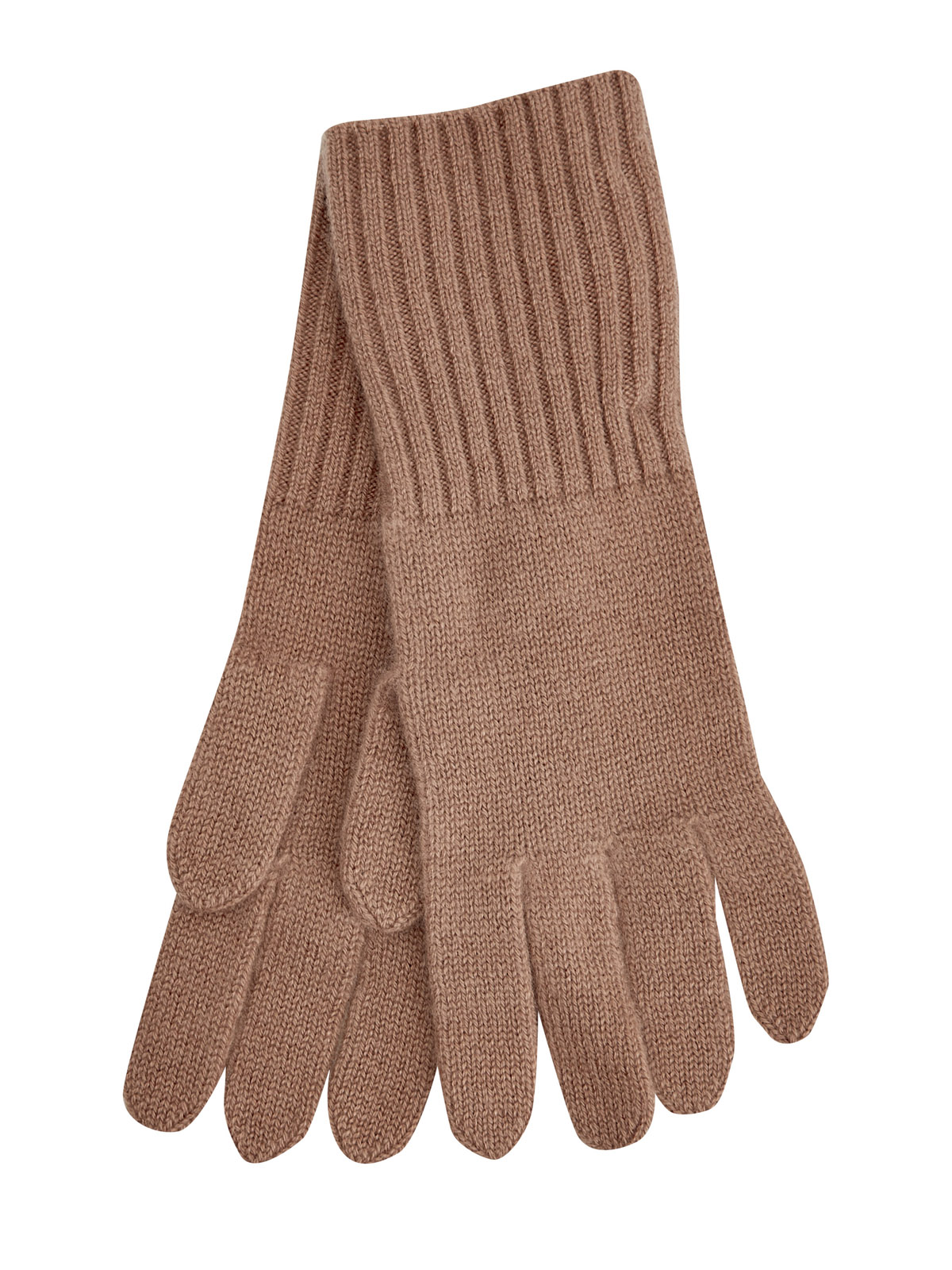 Перчатки из мягкого кашемира с манжетами английской вязки RE VERA, цвет коричневый, размер M;L;XL - фото 1