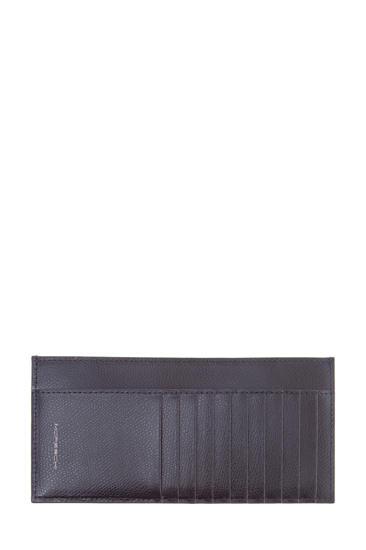 Кардхолдер из фактурной кожи с карманом на молнии MORESCHI, цвет черный, размер 36;36.5;37;37.5;38.5;39;40 - фото 1