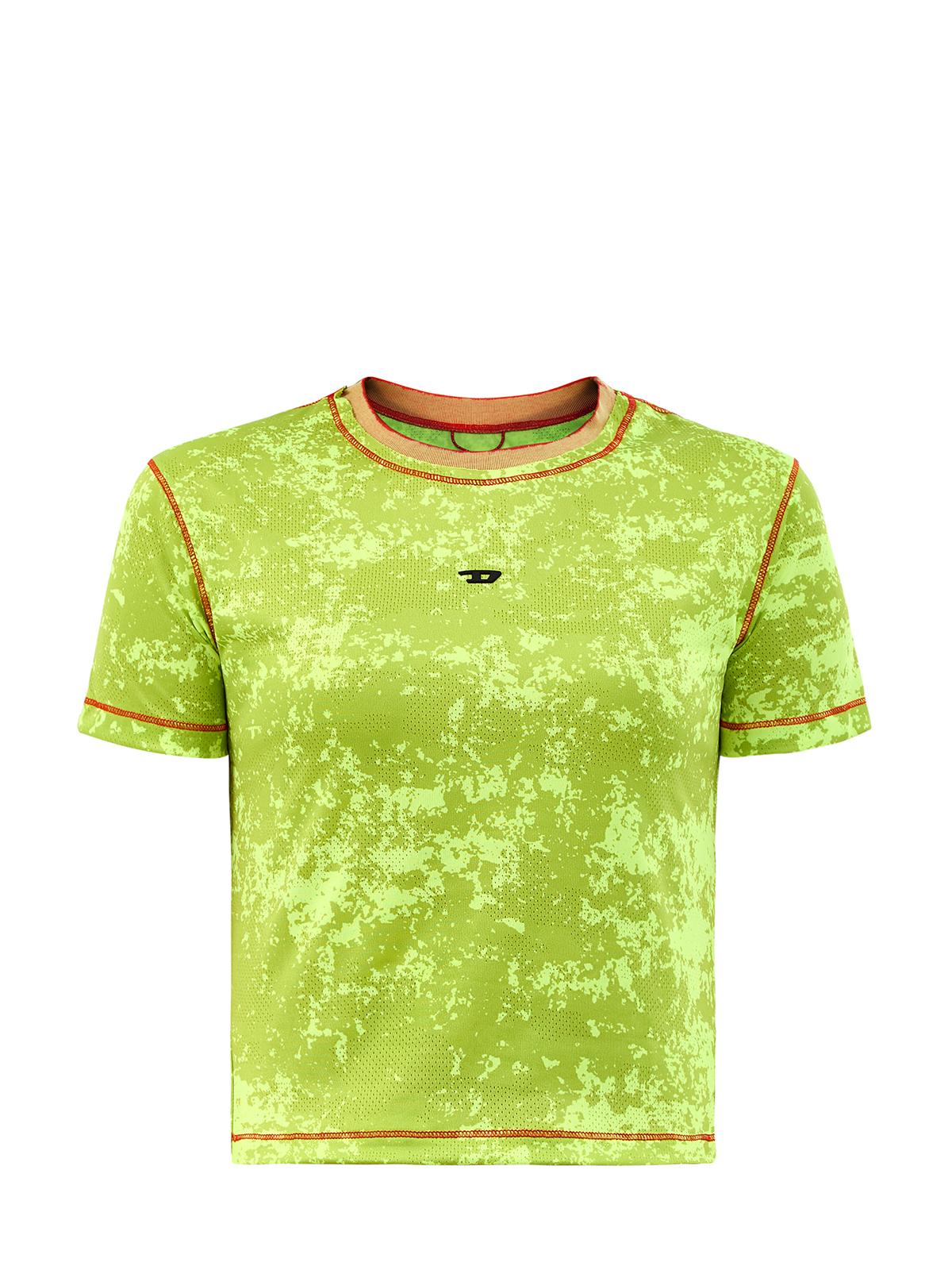 Спортивная футболка Awtee-Norah из камуфляжной жаккардовой ткани DIESEL, цвет зеленый, размер S;M;L - фото 1