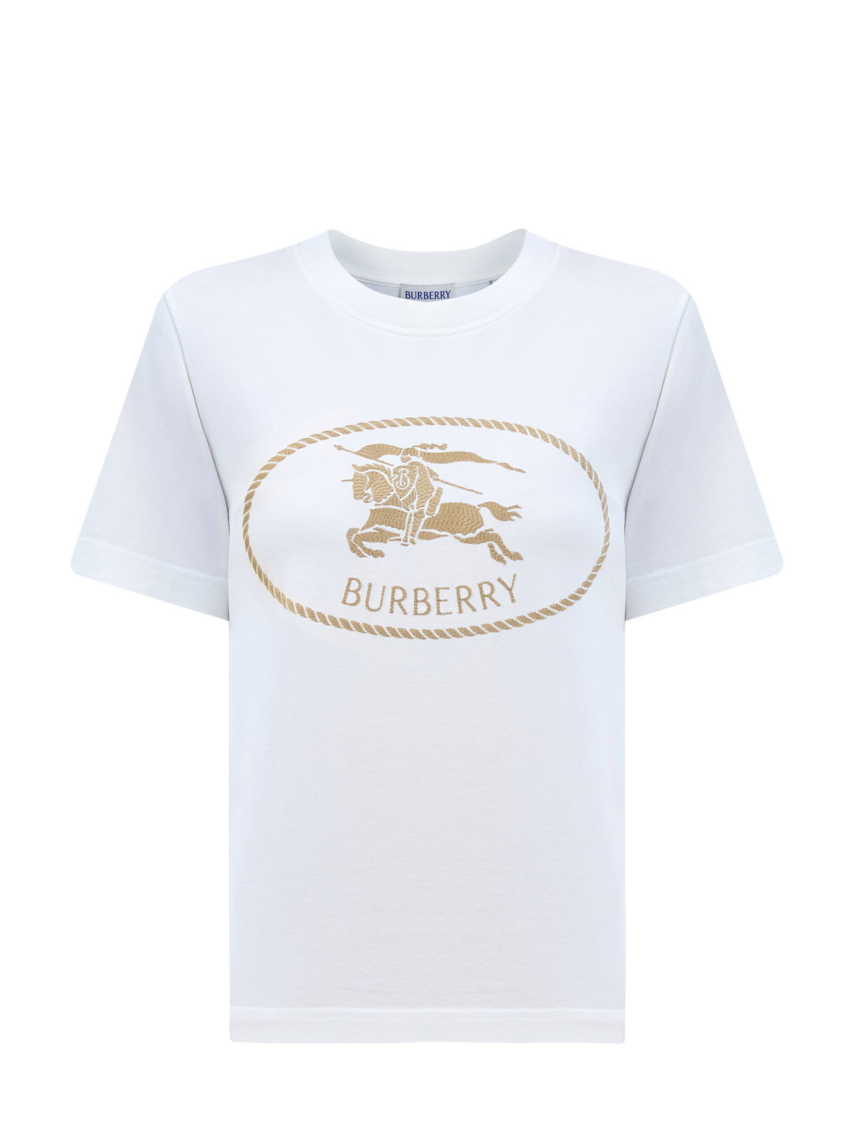 

Футболка из хлопка джерси с вышивкой Equestrian Knight, Белый, Футболка из хлопка джерси с вышивкой Equestrian Knight