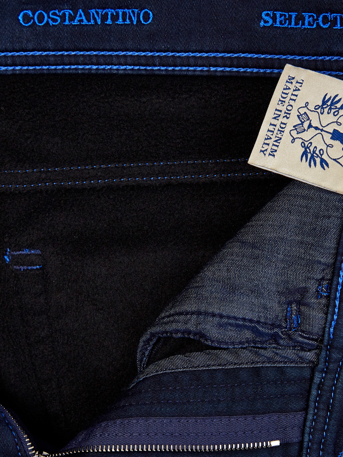 Утепленные джинсы Costantino с контрастной прострочкой SCISSOR SCRIPTOR, цвет синий, размер 50;52;54;54;56;58;60;48 - фото 7