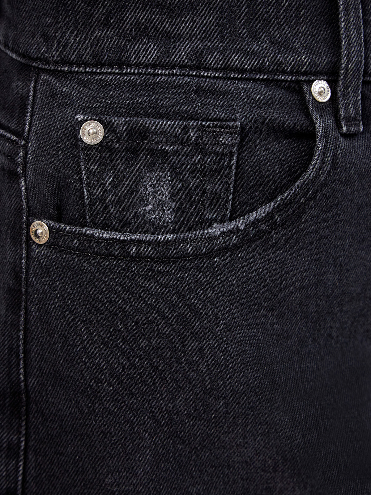Укороченные джинсы с потертостями и застежкой на пуговицы 7 FOR ALL MANKIND, цвет серый, размер S;M;M;L;S - фото 5