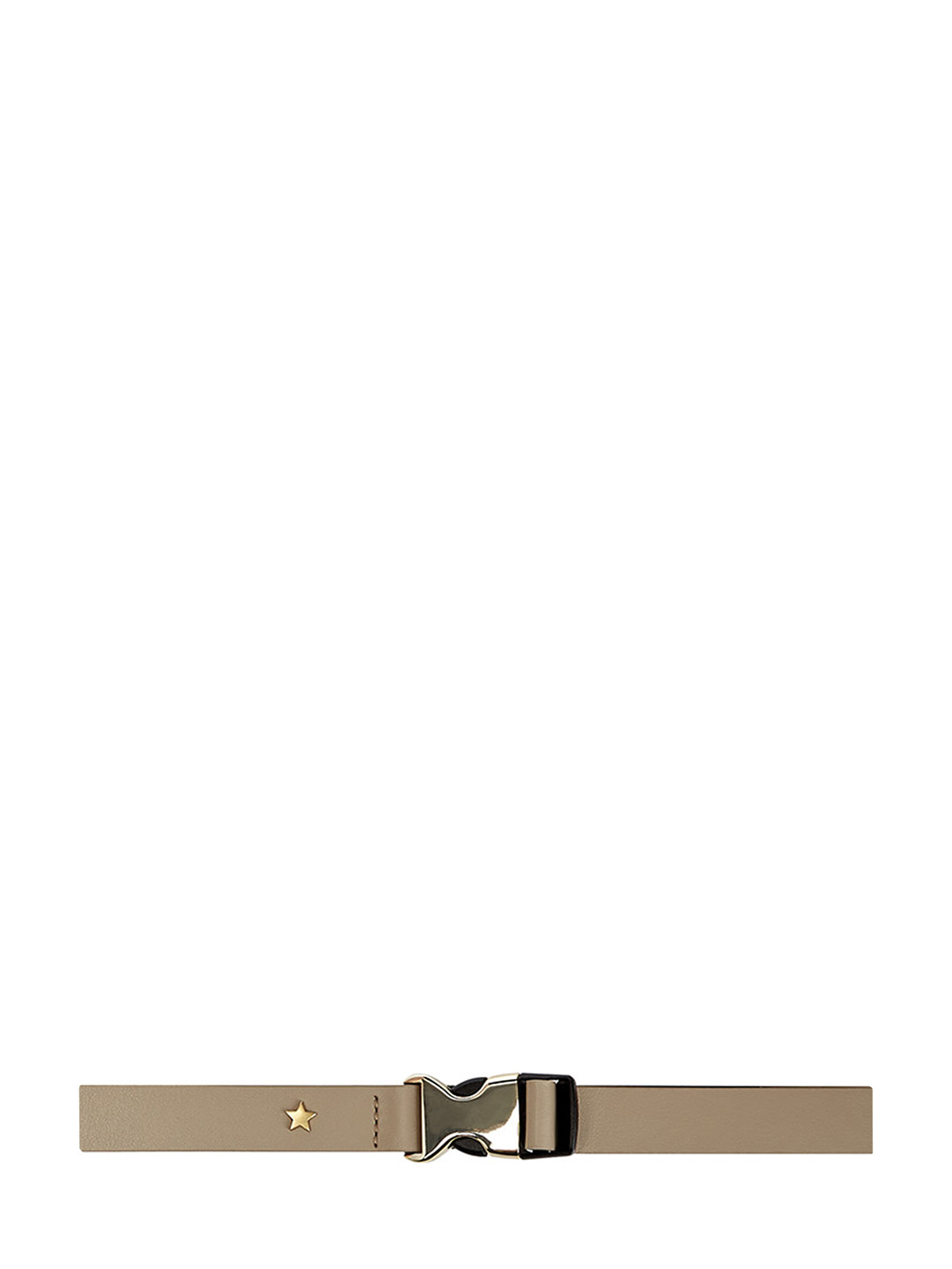 Узкий ремень из телячьей кожи с карабином LORENA ANTONIAZZI, цвет бежевый, размер 42;44;40
