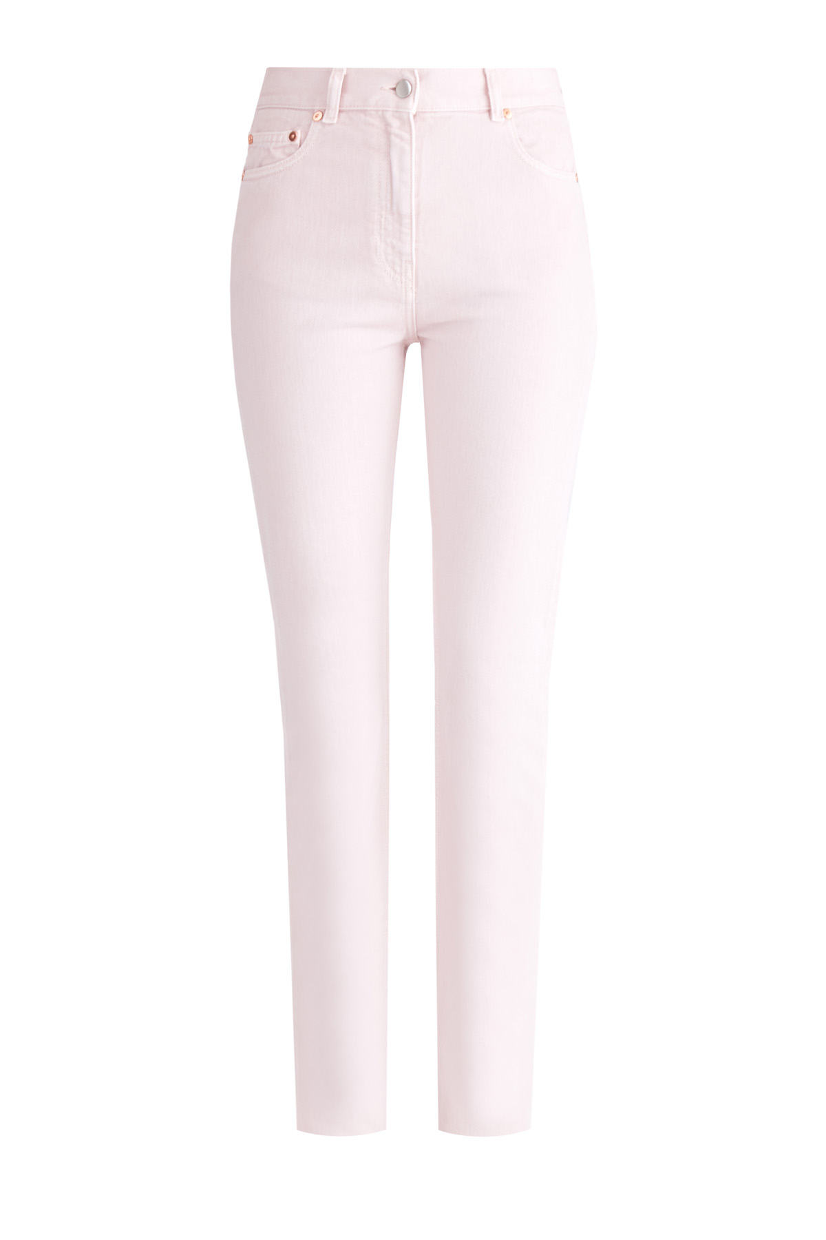 Базовые джинсы-скинни из хлопкового денима розового оттенка