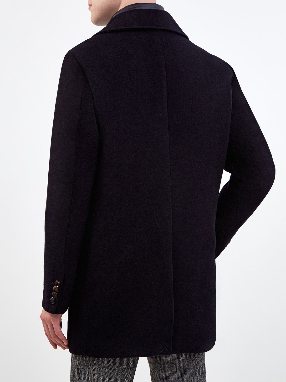 Пальто из шерсти и кашемира с пуховой стеганой вставкой MOORER, цвет черный, размер 56;58;60;64;52 - фото 4