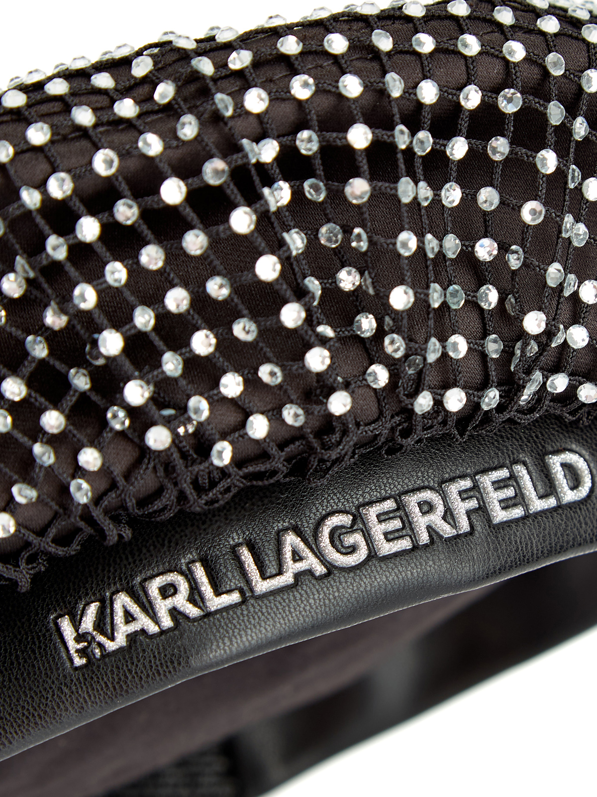 Берет с мерцающими стразами и фактурным логотипом K/Essential KARL LAGERFELD, цвет черный, размер 50;52;54;56;58 Берет с мерцающими стразами и фактурным логотипом K/Essential - фото 4