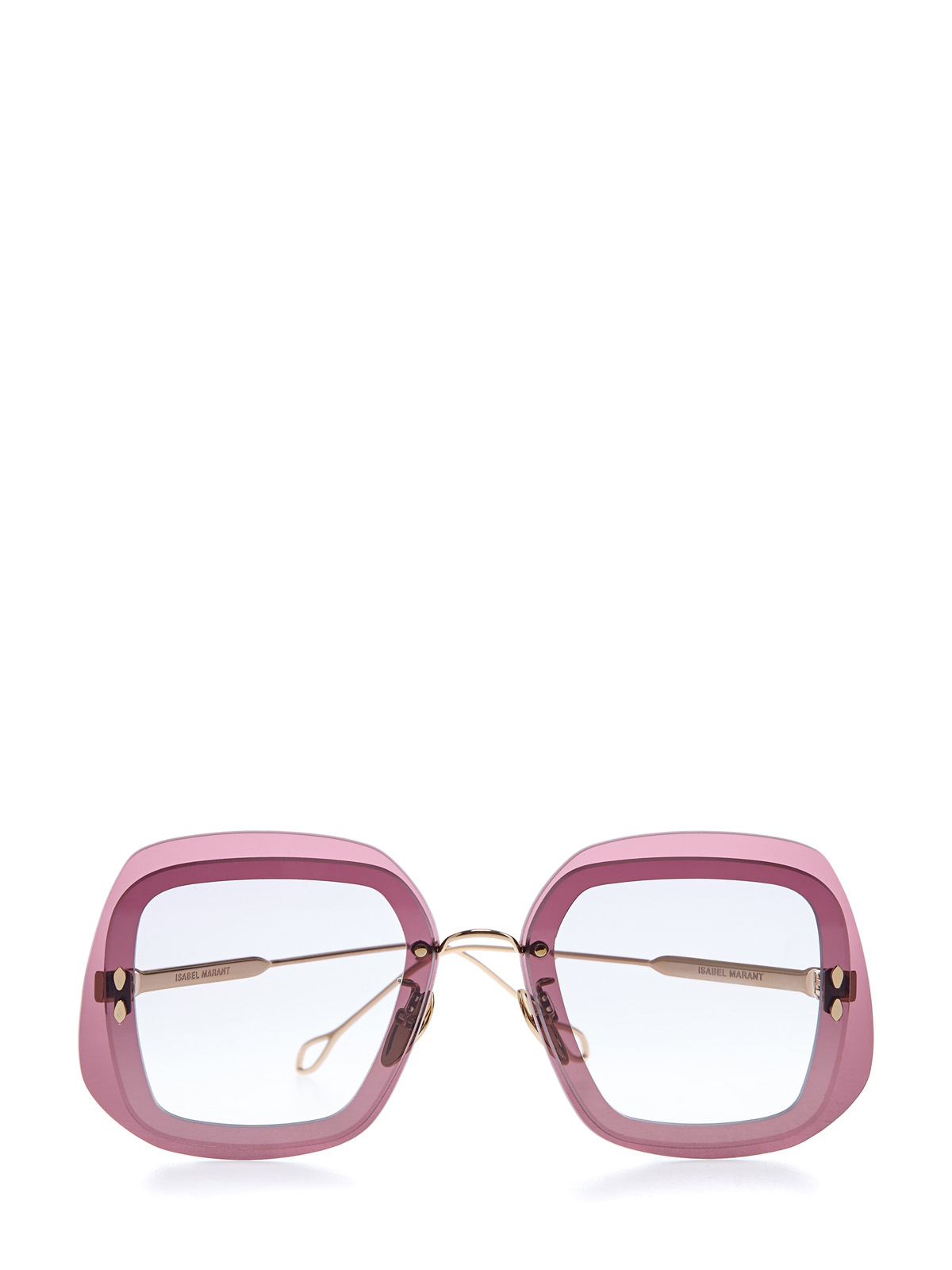Очки-oversize в графической двухслойной оправе Isabel Marant(sunglasses), цвет бежевый