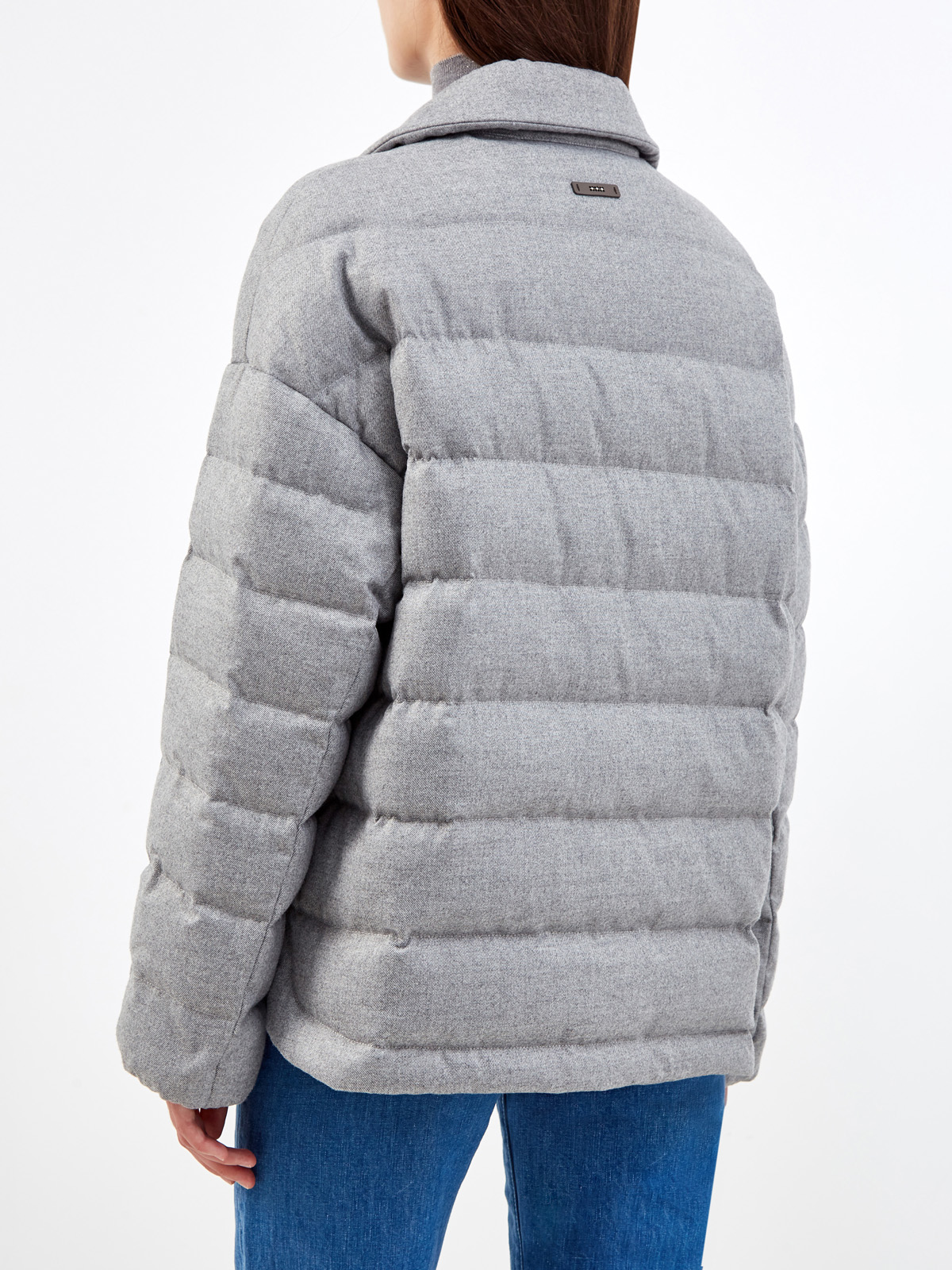 Куртка с утеплителем из гусиного пуха и цепочками Punto Luce PESERICO, цвет серый, размер 40;38;50 - фото 4