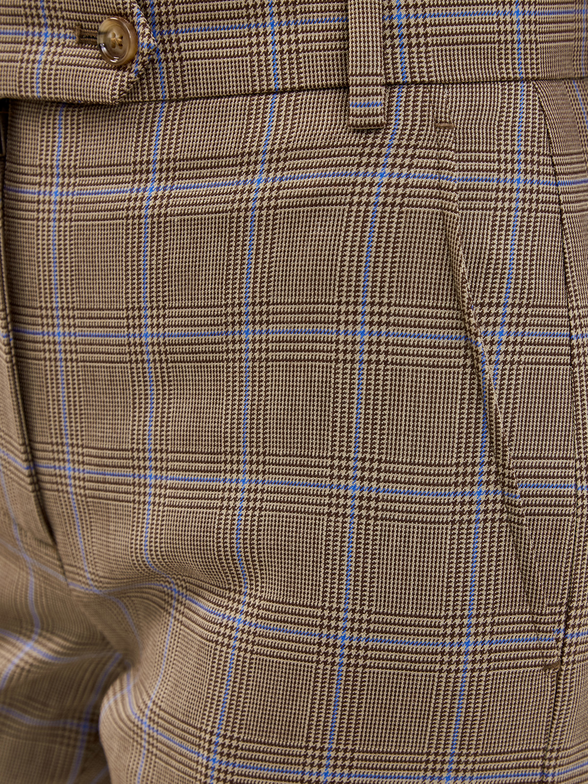 Шерстяные брюки с мелованным принтом в клетку BURBERRY, цвет коричневый, размер M;L;XL - фото 5