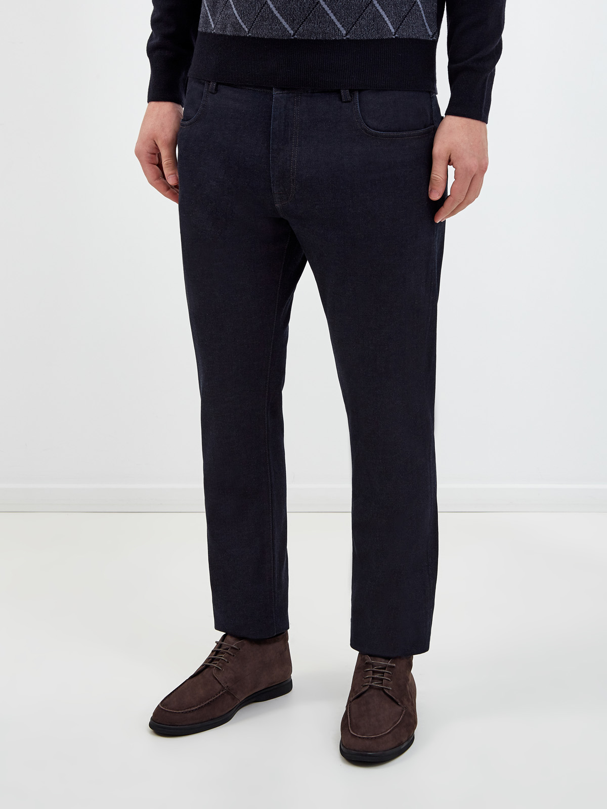 Окрашенные вручную джинсы из эластичного денима CANALI, цвет черный, размер 46;48;50;52;54;56 - фото 3