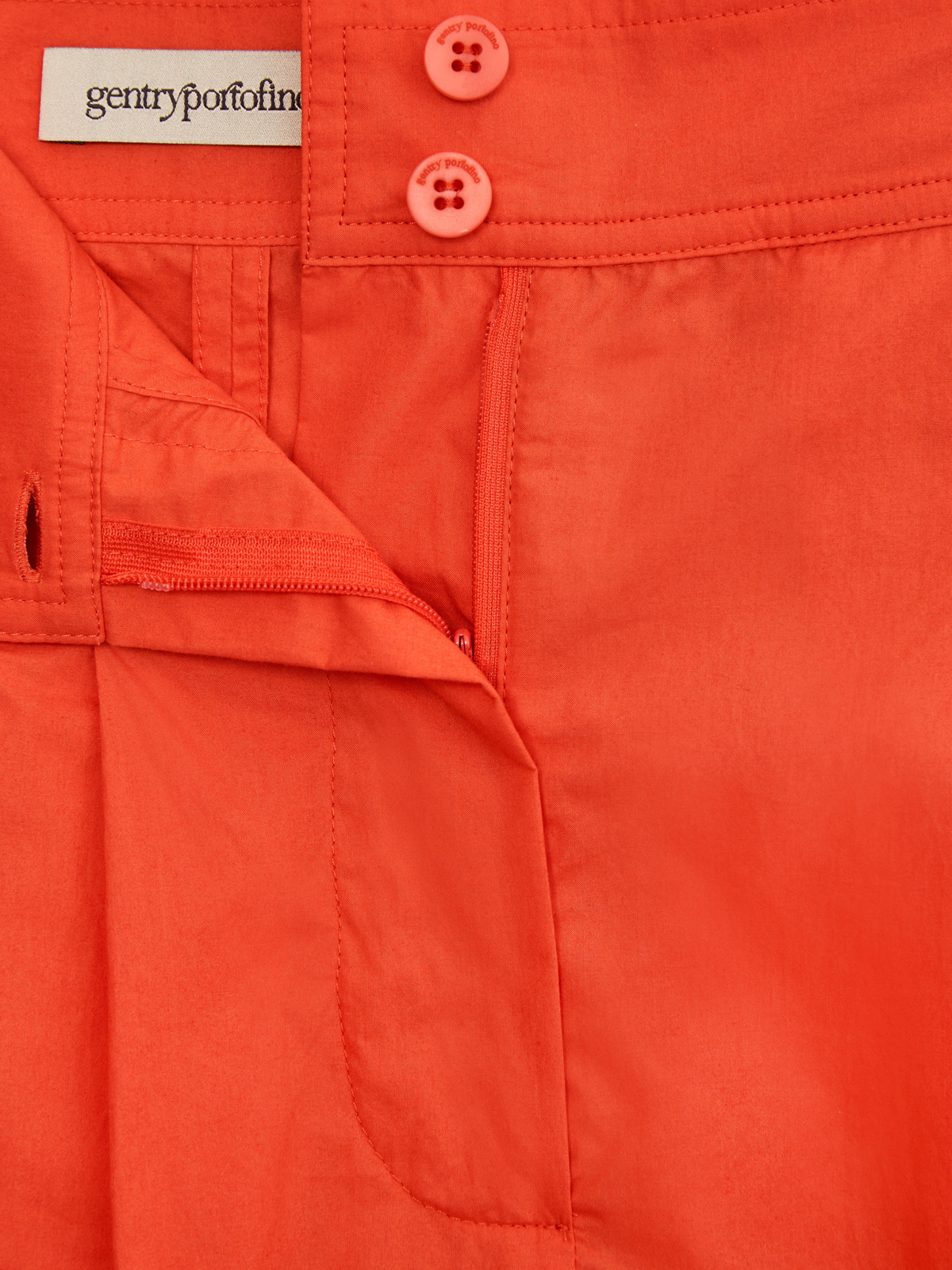 Хлопковые брюки на высокой посадке с защипами и пуговицами GENTRYPORTOFINO, цвет оранжевый, размер 40;42;44;46;48;38 - фото 6