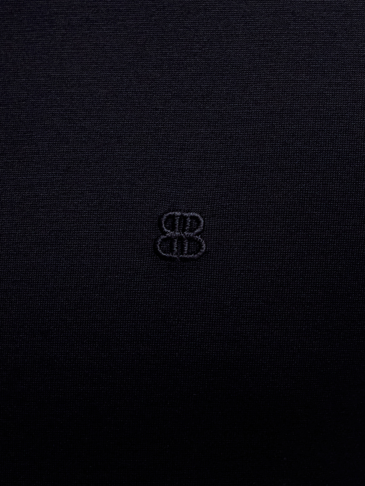 Однотонная футболка из хлопкового джерси с микро-логотипом в тон BERTOLO, цвет черный, размер 50;52;54;56;58;60;62;64 - фото 5