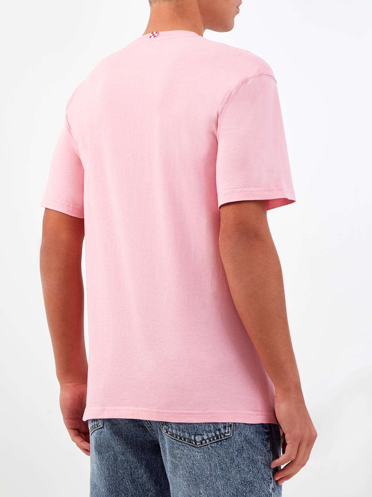 Хлопковая футболка с принтом St.Barth Airlines MC2 SAINT BARTH, цвет розовый, размер 2XL - фото 4
