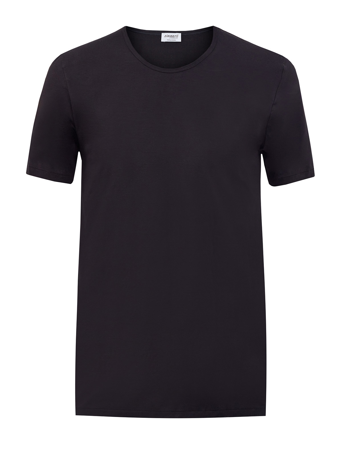 Однотонная футболка из эластичного хлопка джерси ZIMMERLI, цвет черный, размер M;L;XL