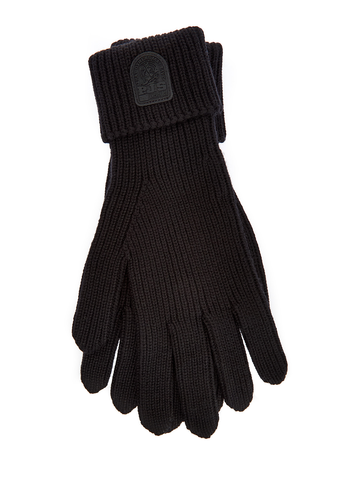 Перчатки из мериносовой шерсти с патчем в тон 14700₽