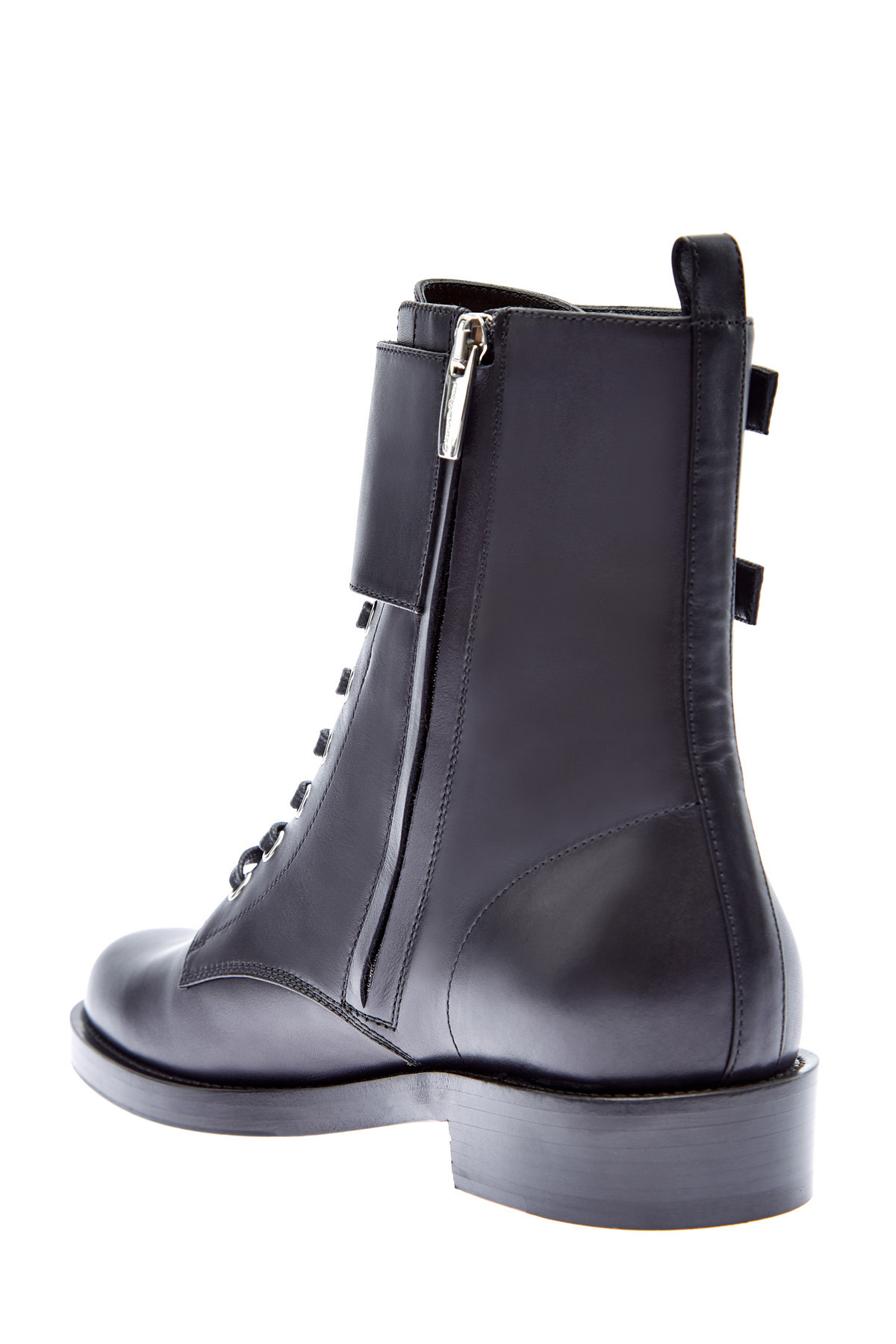 Кожаные ботинки в стиле милитари с пряжками GIANVITO ROSSI, цвет черный, размер 36.5;39;38.5 - фото 4