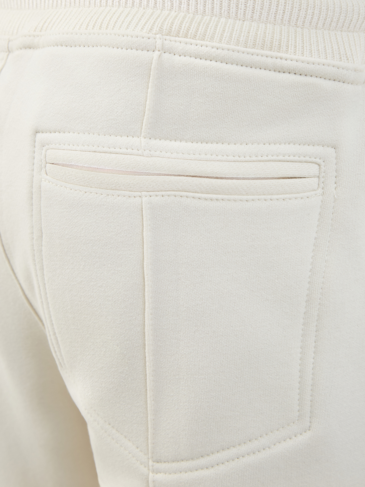 Хлопковые брюки-джоггеры с эластичным поясом на кулиске BRUNELLO CUCINELLI, цвет бежевый, размер 46;48;50 - фото 5