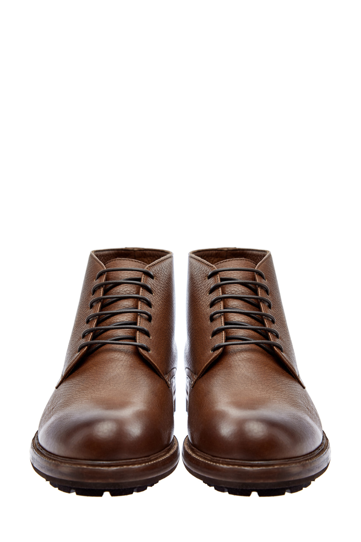 Ботинки из кожи оленя на подкладке из мериносовой шерсти BRUNELLO CUCINELLI, цвет коричневый, размер 41.5;43;43.5 - фото 6