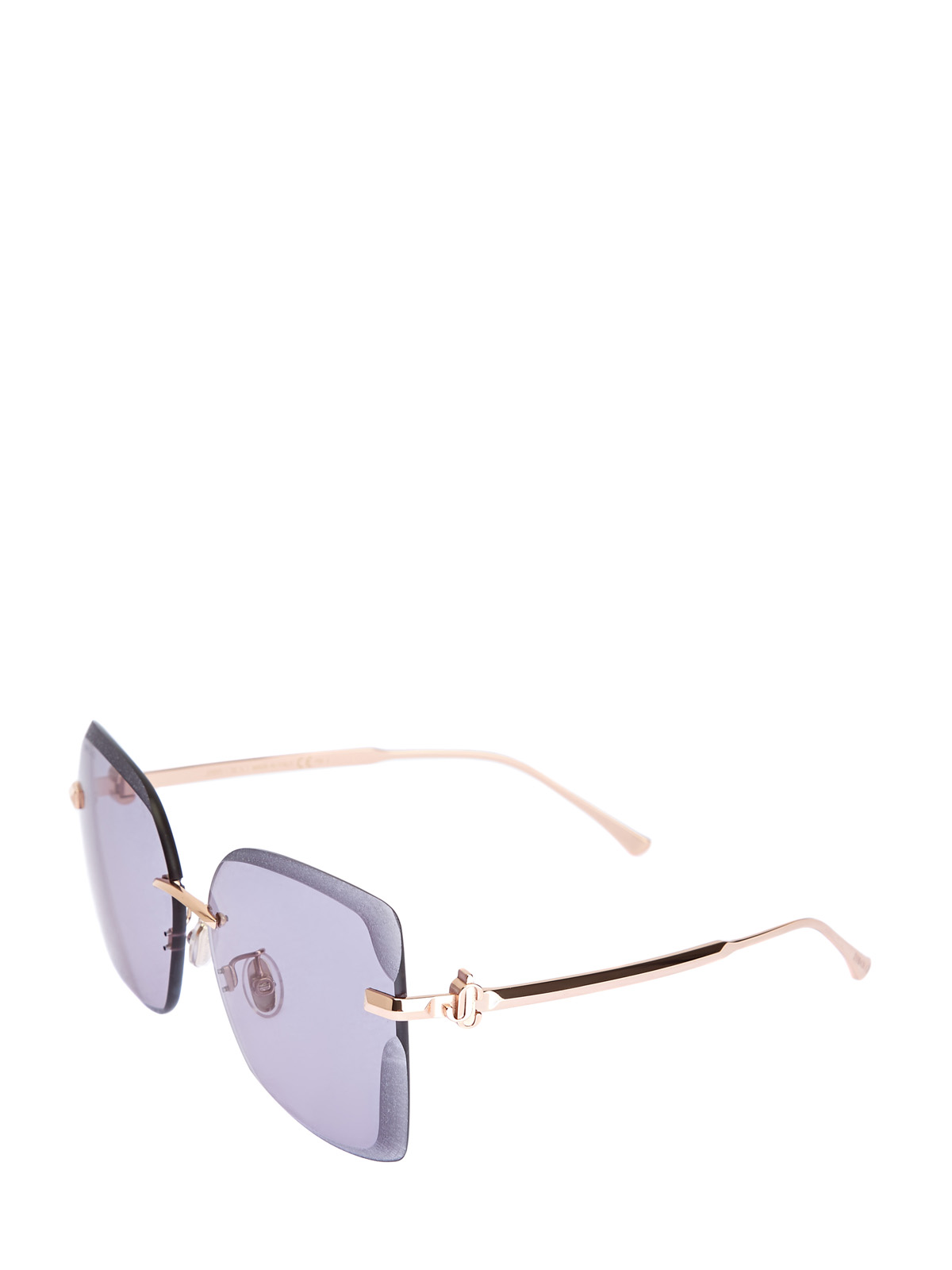 Металлические очки Corin с графическими линзами JIMMY CHOO  (sunglasses), цвет серый, размер 40 - фото 2