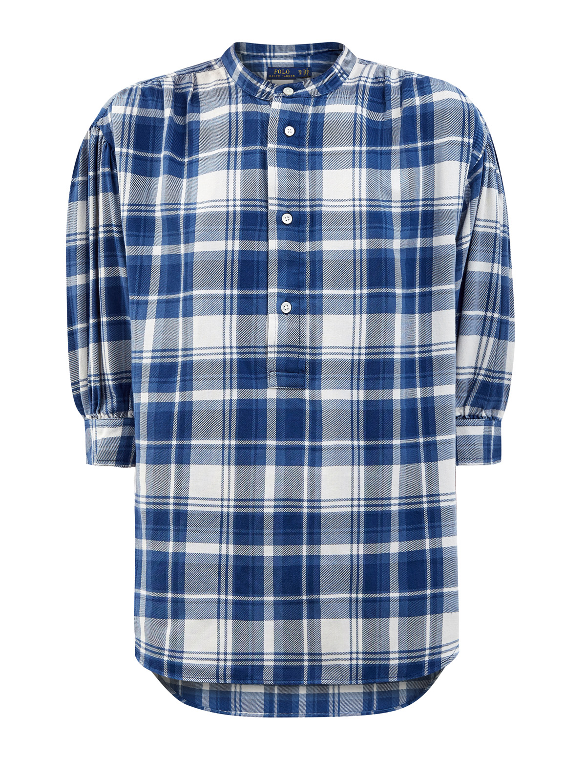 Рубашка из хлопкового твила с архивным принтом в клетку POLO RALPH LAUREN, цвет синий, размер S;XS
