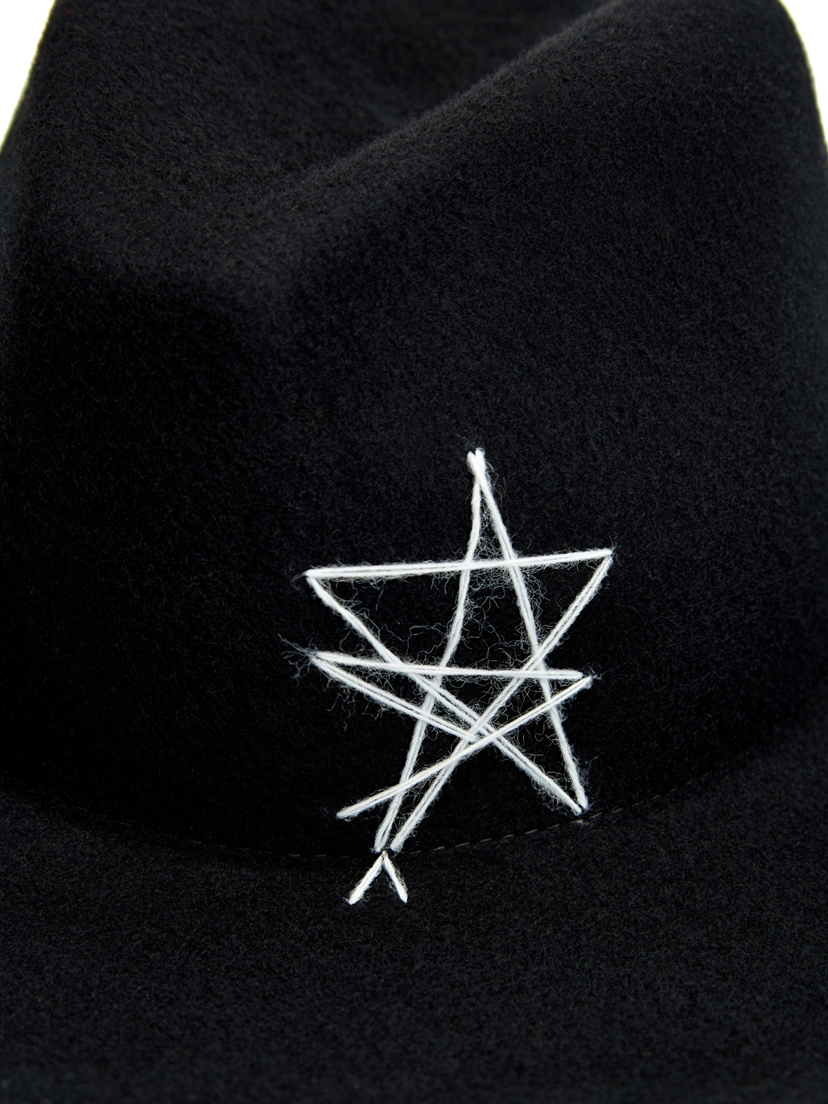 Шляпа-трилби из шерстяного драпа с вышивкой LORENA ANTONIAZZI, цвет черный, размер S;M;L - фото 5