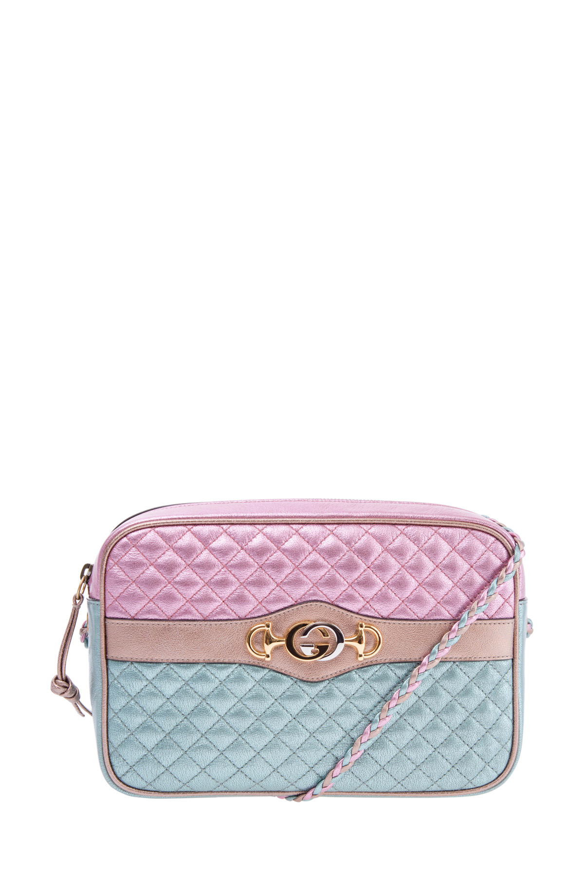 

Сумка colorblock из ламинированной кожи с деталью G Horsebit, Мульти, Сумка colorblock из ламинированной кожи с деталью G Horsebit