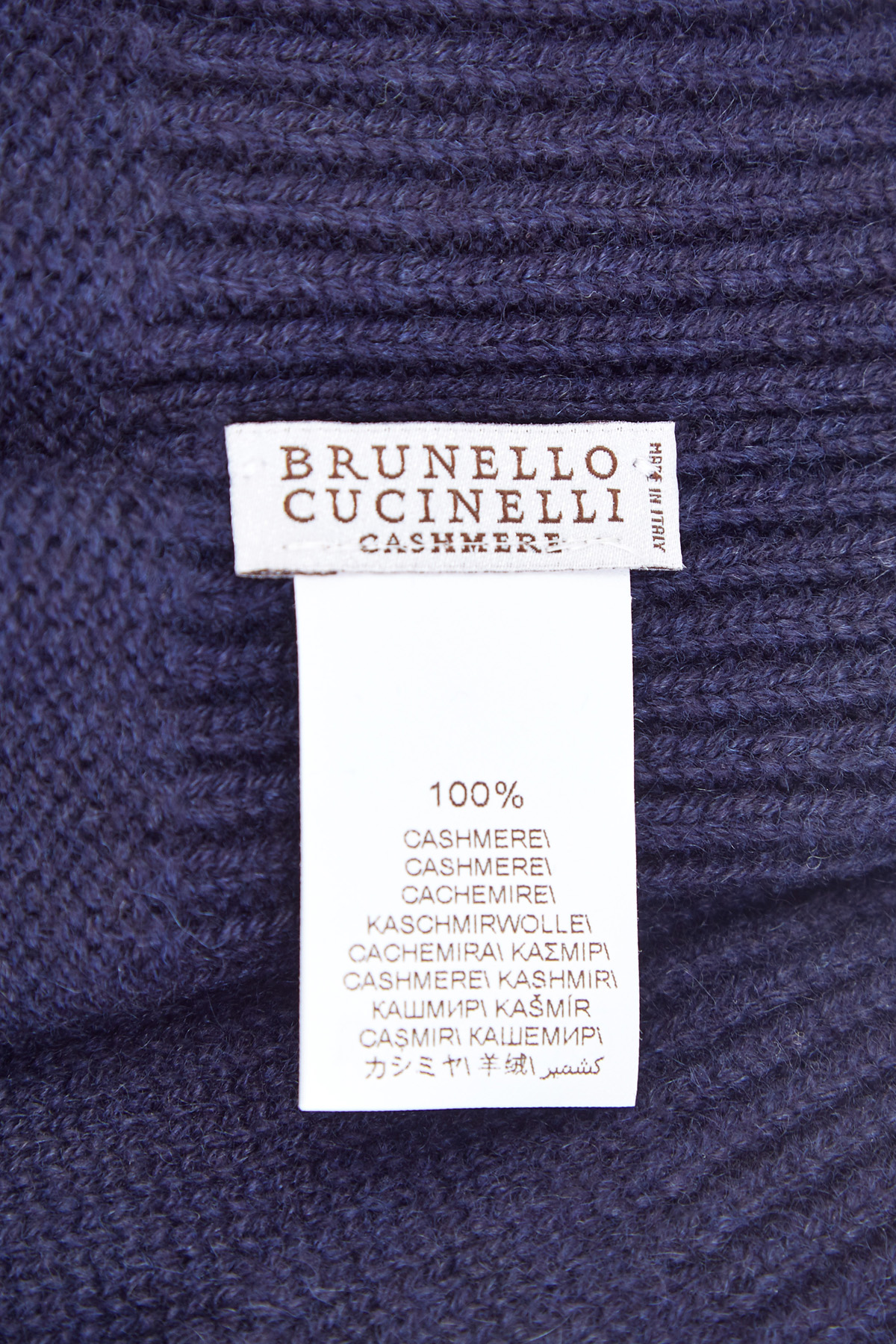 Кашемировые перчатки в технике эластичной вязки BRUNELLO CUCINELLI, цвет синий, размер M;L - фото 3