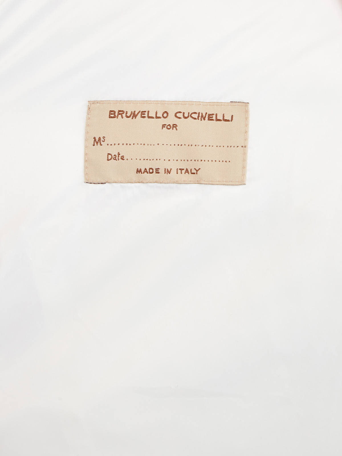 Пуховый жилет из льняного и хлопкового репса с цепочкой Мониль BRUNELLO CUCINELLI, цвет белый, размер 38;42;40 - фото 6