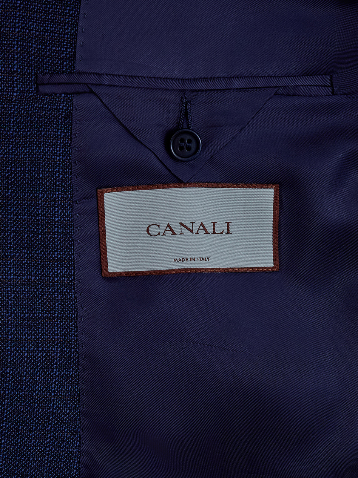 Пиджак ручной работы в классическом стиле из шерстяной ткани CANALI, цвет синий, размер 50;52;54;56;58;60;54;56;58;58 - фото 6