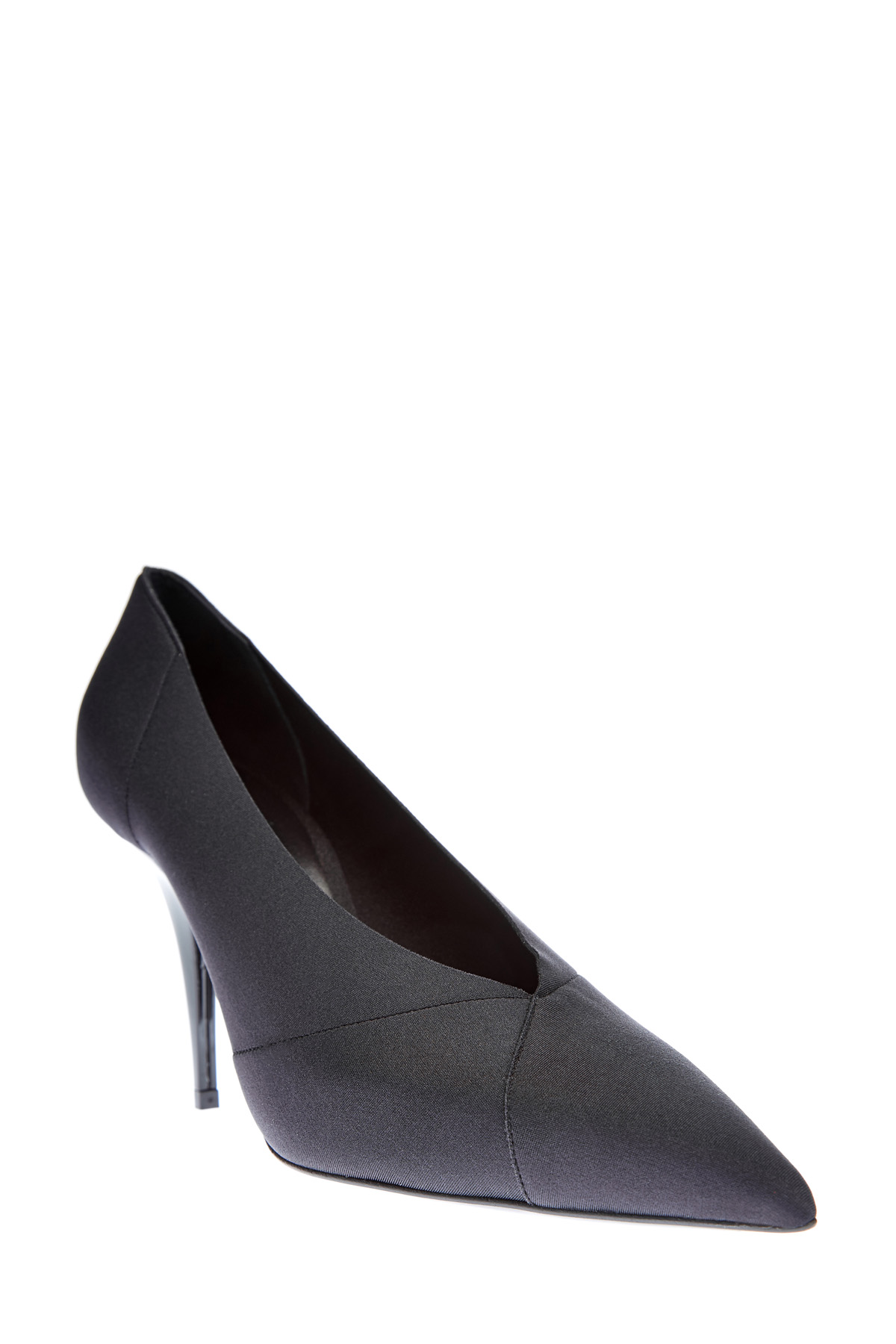 Туфли-лодочки из лайкры с шелковой текстурой и каблуком Delfina CASADEI, цвет черный, размер 37;37.5;38.5;39.5;40;39 - фото 3
