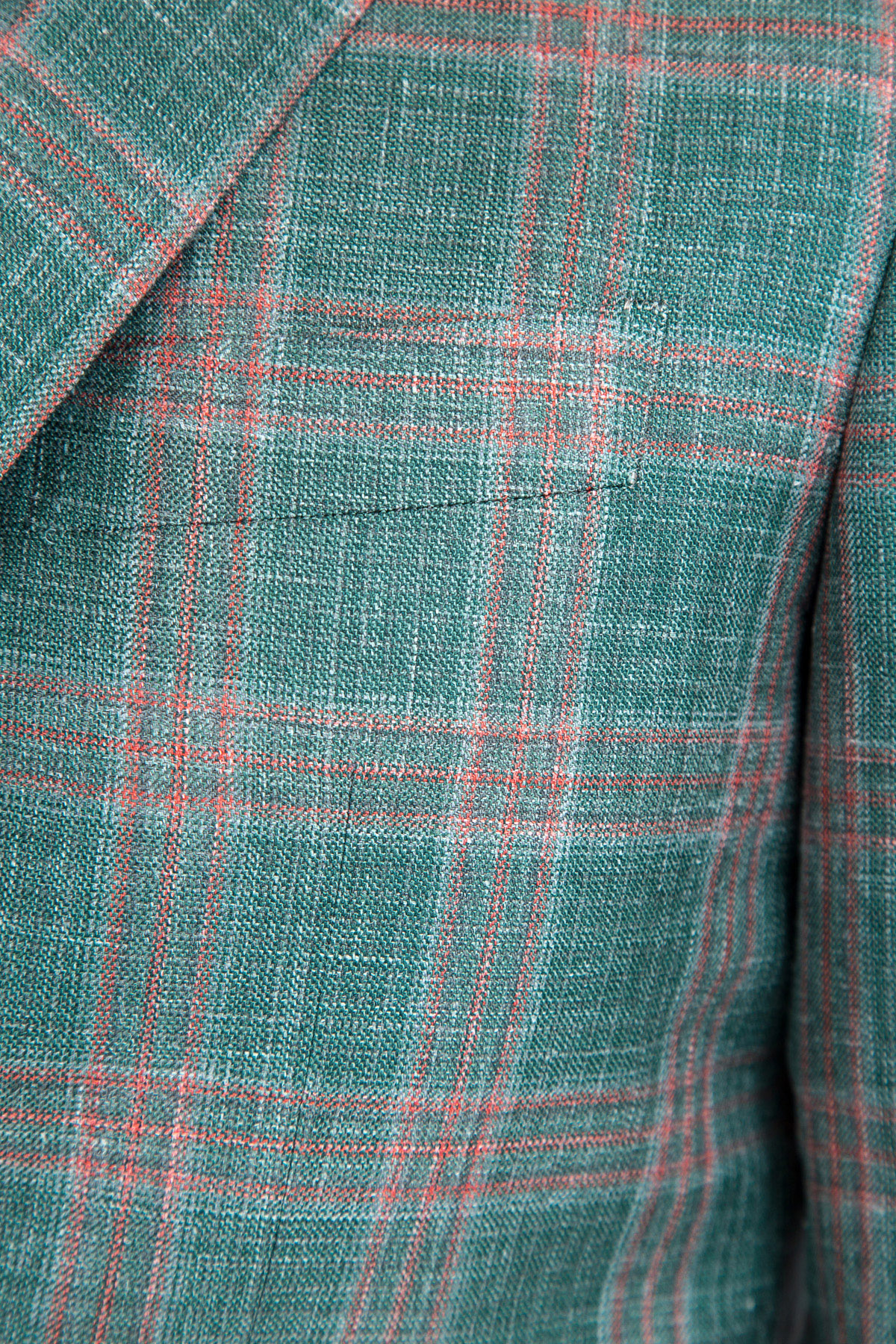 Пиджак в стиле casual из шерсти и льна CANALI, цвет зеленый, размер 48;50;52 - фото 5