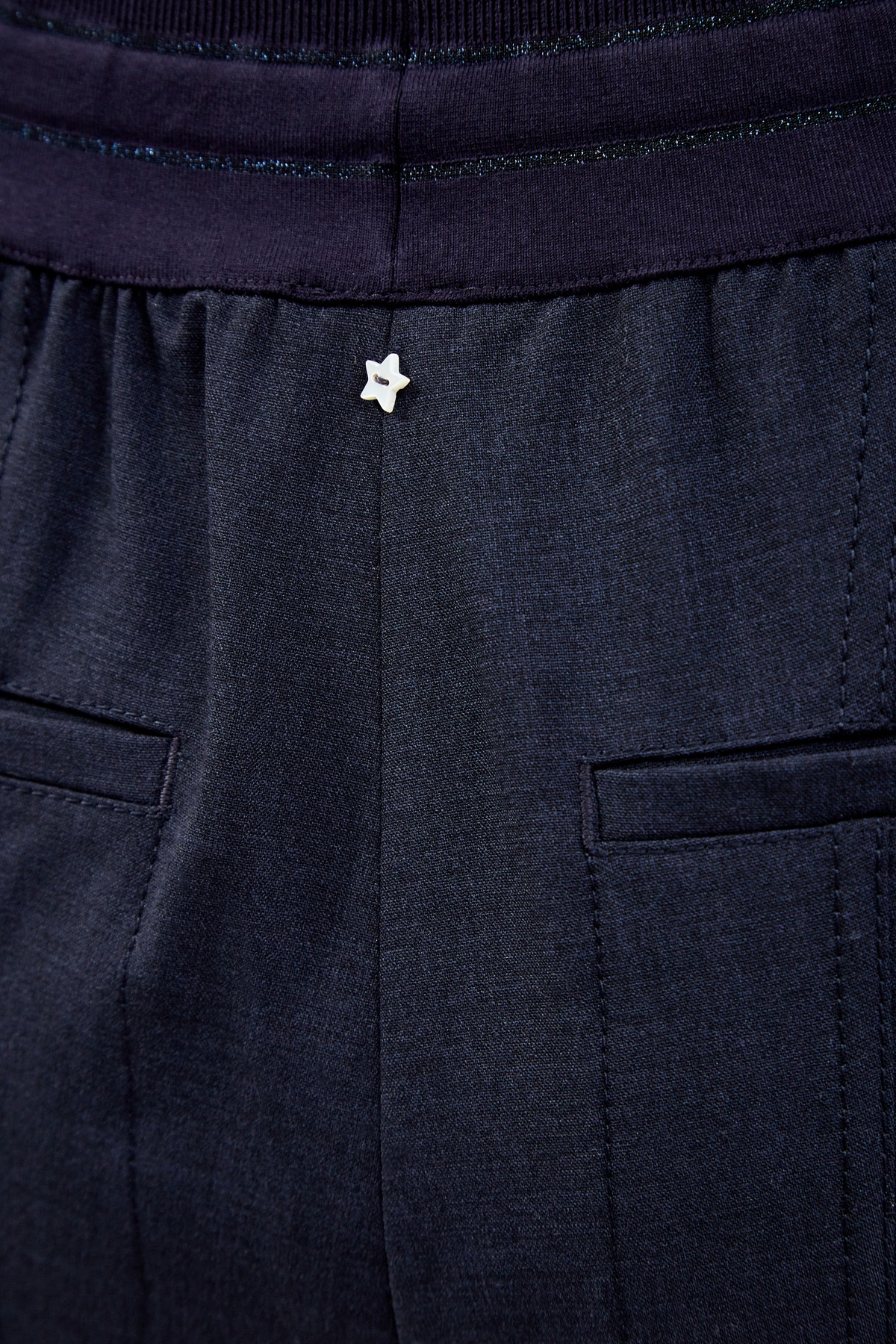 Укороченные шерстяные брюки с трикотажным поясом LORENA ANTONIAZZI, цвет серый, размер 38;40 - фото 5