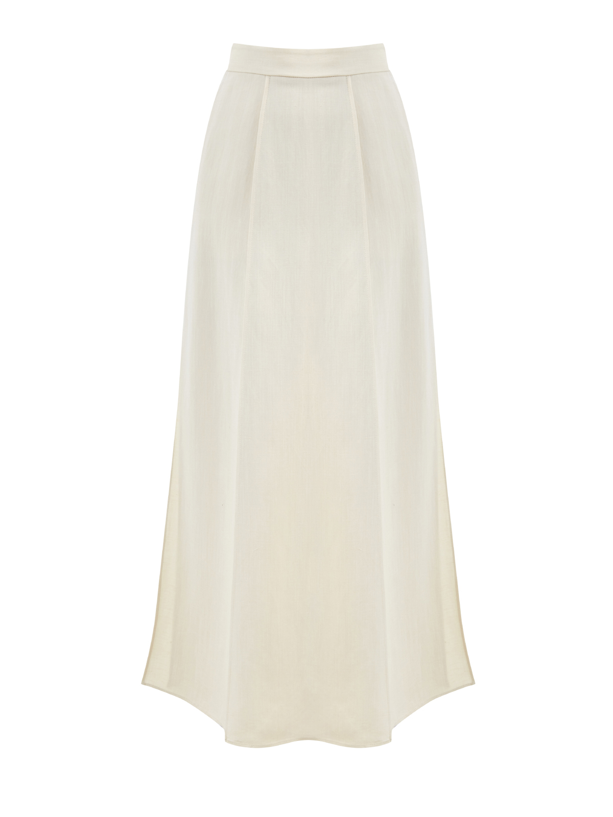 Однотонная юбка Long Minimal из легкого твила Fluid BRUNELLO CUCINELLI, цвет бежевый, размер 38;42;44;40 - фото 1