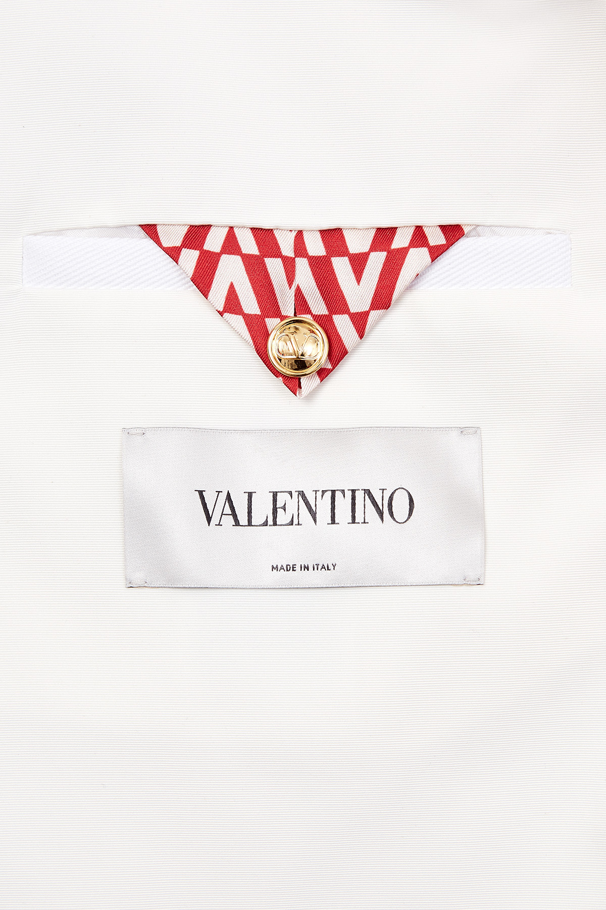 Двубортный блейзер из плотного хлопкового габардина VALENTINO, цвет белый, размер 40;42;38 - фото 6