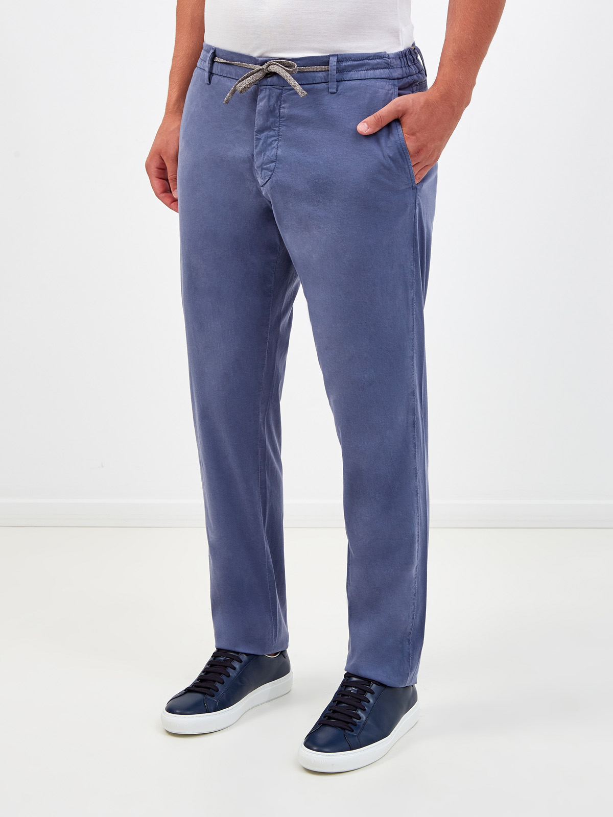 Легкие брюки-чинос в стиле sprezzatura CANALI, цвет голубой, размер 46;48;52;54;56 - фото 3