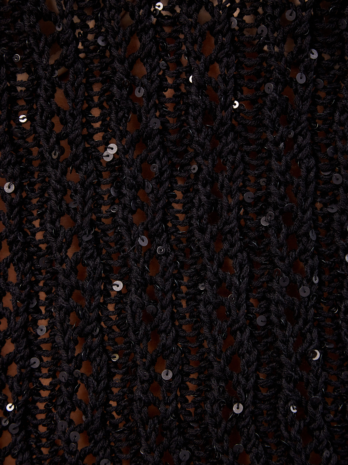 Топ из хлопковой пряжи ручной вязки с пайетками GENTRYPORTOFINO, цвет черный, размер 42;44;40 - фото 5