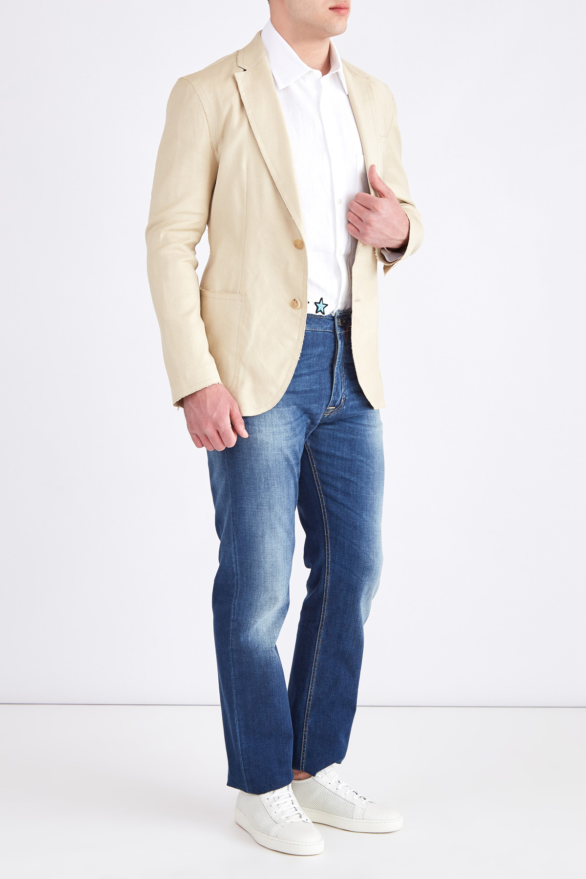 пиджак ERMANNO SCERVINO, цвет бежевый, размер 48;50;52 - фото 2