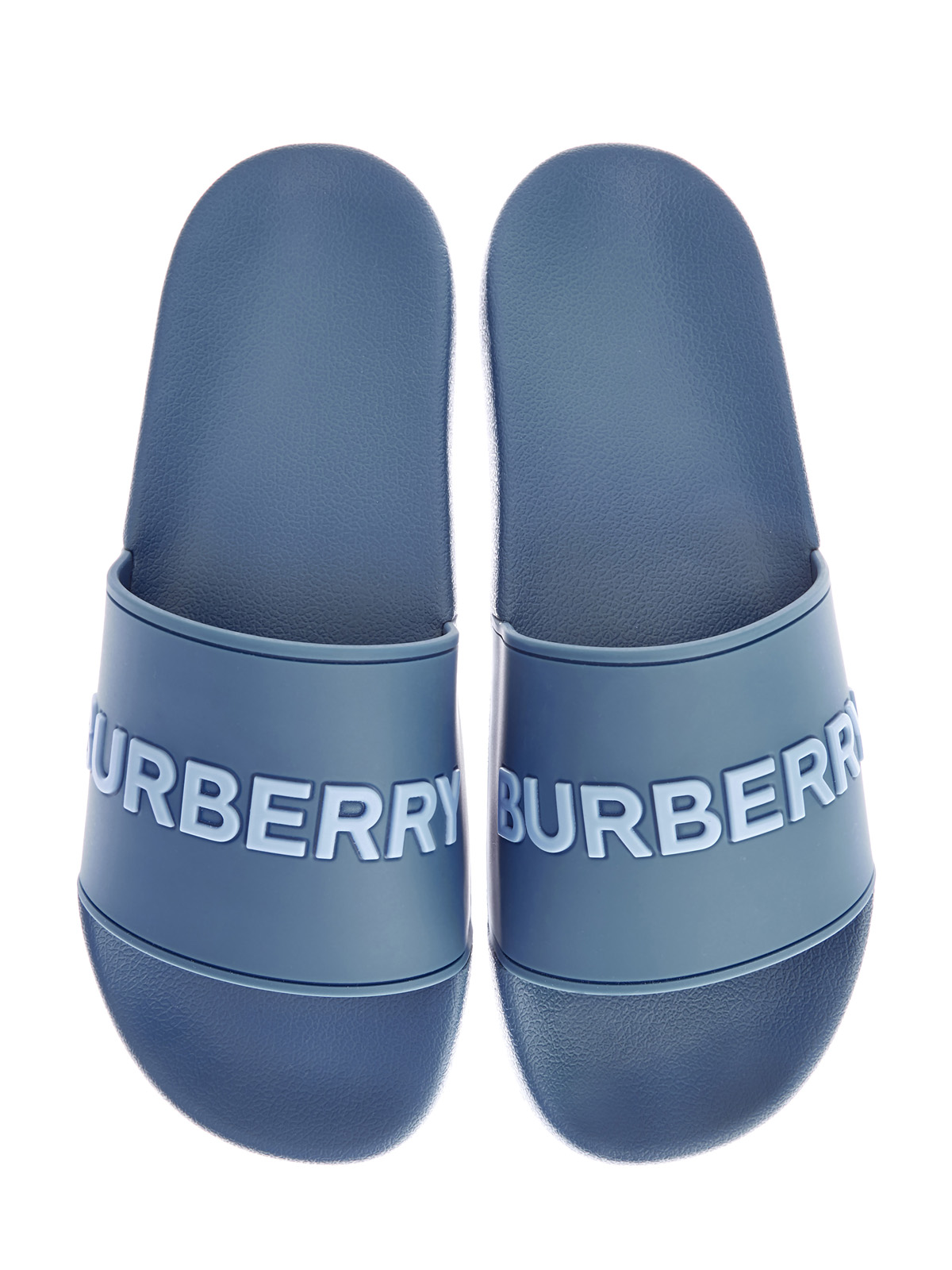 Шлепанцы из матового полимера с объемным логотипом BURBERRY, цвет синий, размер 6;7;8;9;10;11;12 - фото 5