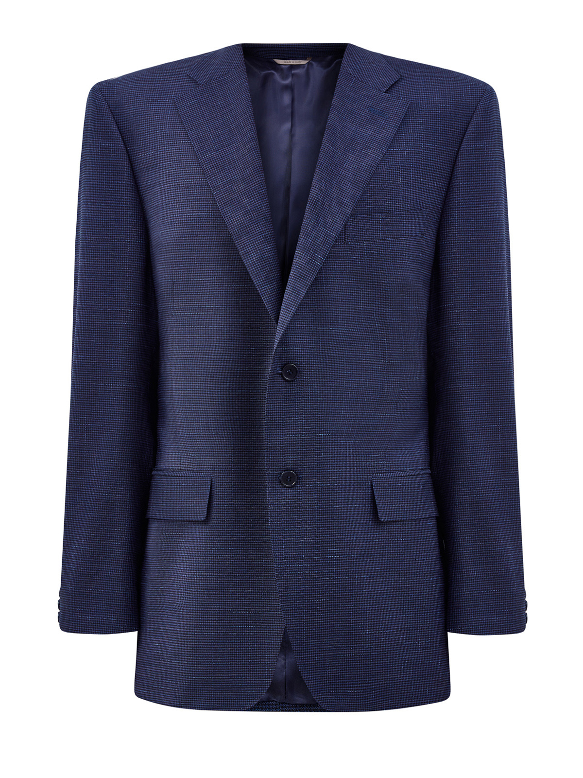 Пиджак ручной работы из шерсти с микро-узором CANALI, цвет синий, размер 56