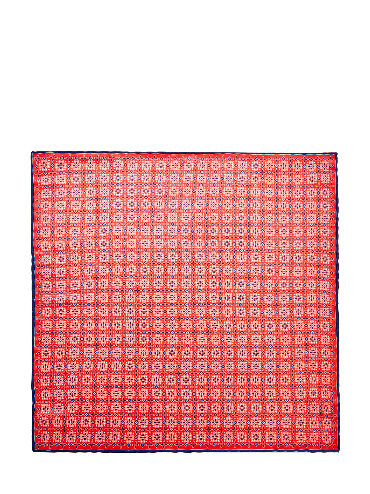 Шелковый платок-паше ручной работы с принтом CANALI, цвет красный, размер 40.5;41;41.5;42;42.5;43;43.5;44;45