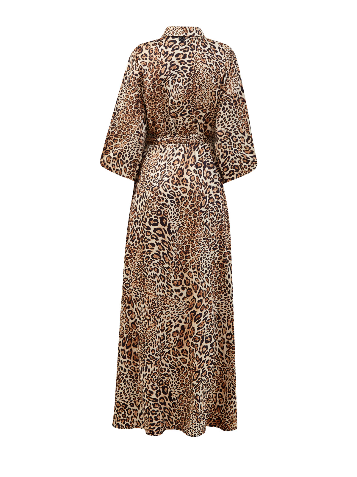 Платье-рубашка из струящегося твила с анималистичным принтом GAELLE PARIS, цвет коричневый, размер 42;46;44 - фото 2