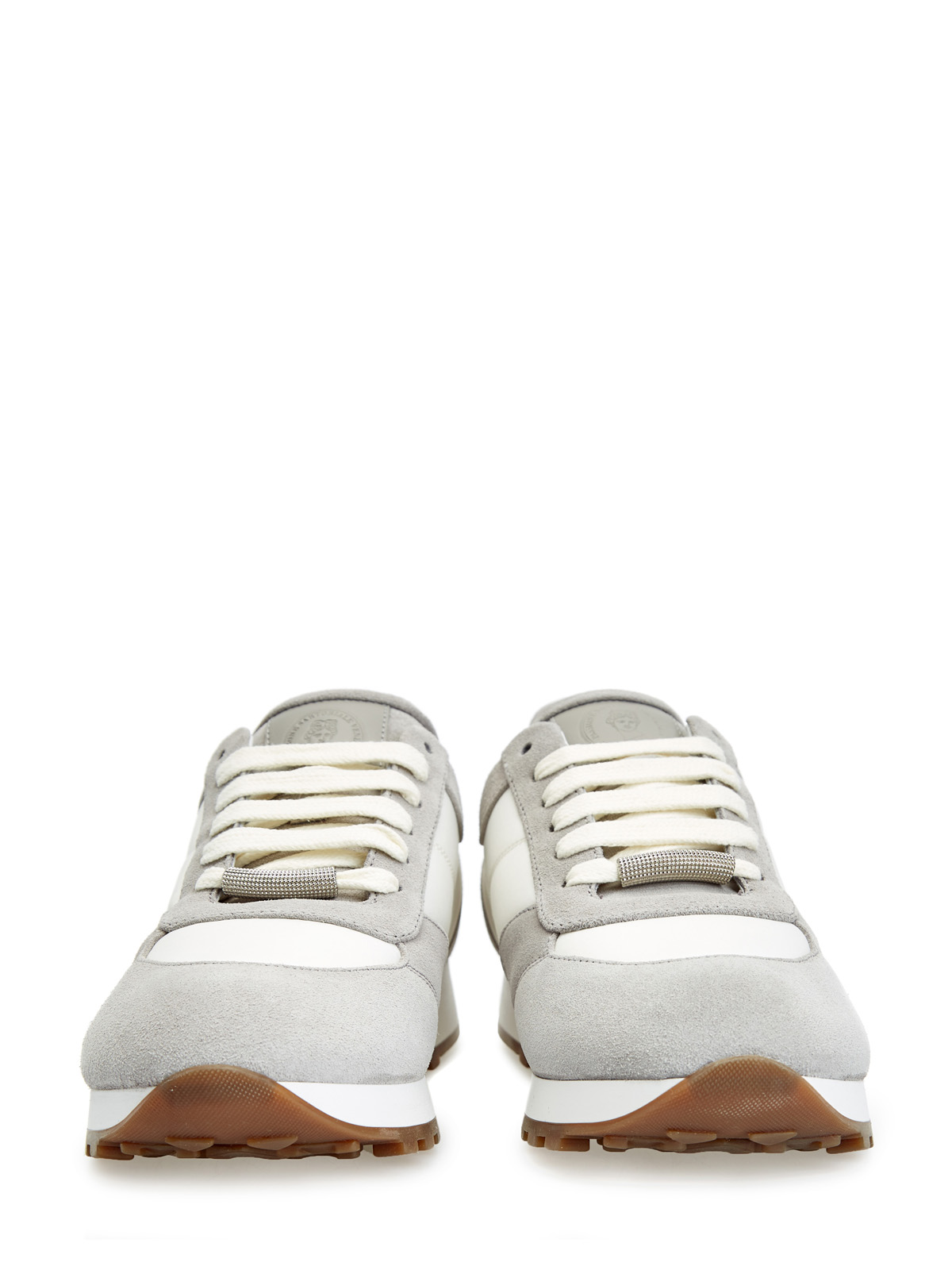 Кроссовки из замши и матового нейлона с деталью Punto Luce PESERICO, цвет серый, размер 40;36;37;38;41;39 - фото 5