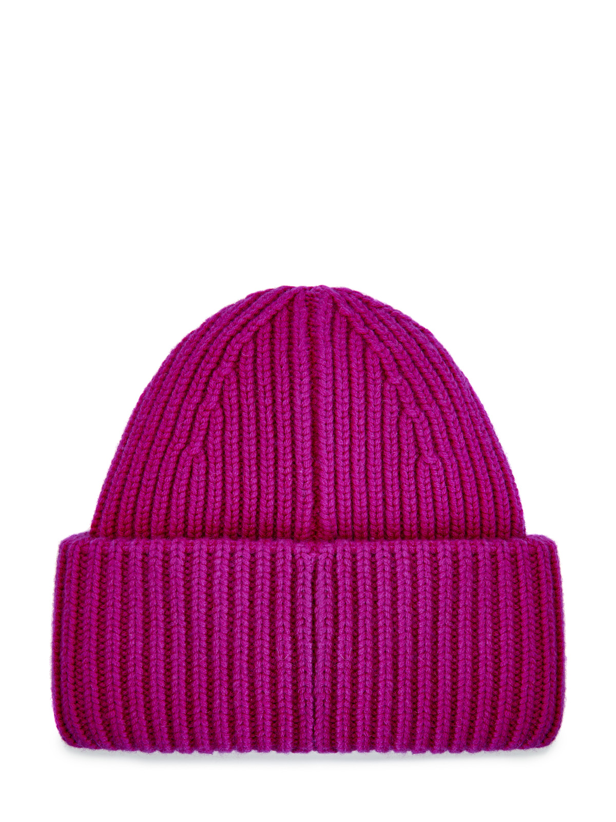 Яркая шапка из эластичной пряжи на основе шерсти и кашемира YVES SALOMON, цвет розовый, размер 34 - фото 2